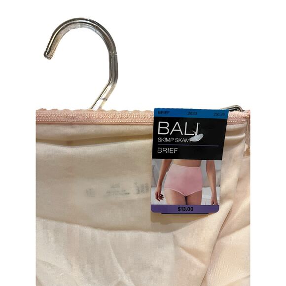 5-Pack Bali Skimp Skamp Brief Panty | Womens 2XL, Mocha Mist 2633 - Picture 5 of 6